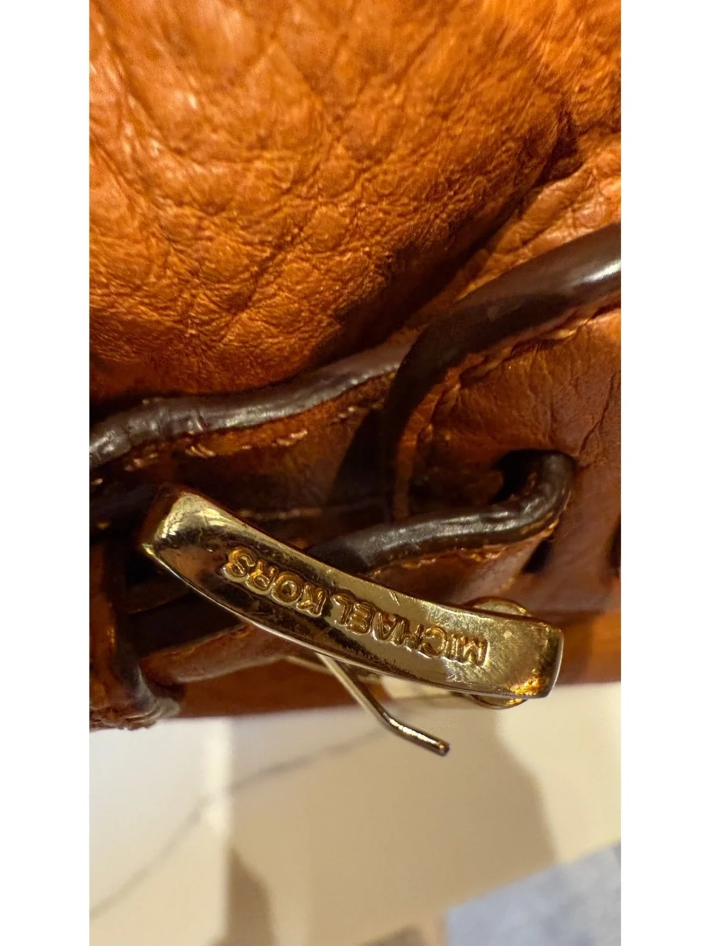 Michael Kors Hamilton Large Cognac Leather Slouchy Satchel